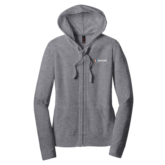 District ® Women’s Fitted Jersey Full-Zip Hoodie